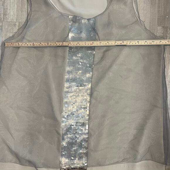 Simply Vera Vera Wang sequined tank w/ tulle overlay size XL - Picture 9 of 13
